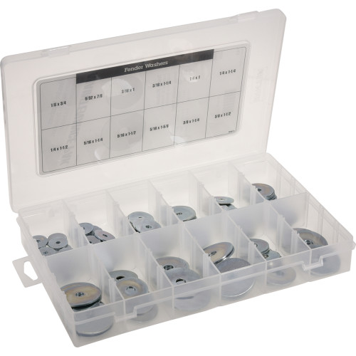 Maintenance PAK Series Fender Washer Assortment Kit, Hillman, Zinc, 143-Piece - 2