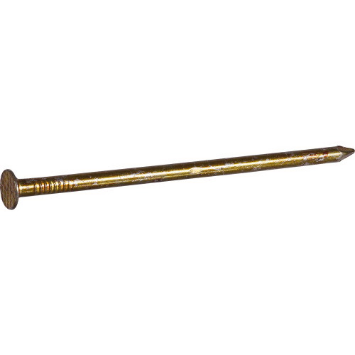 Hillman 42038 Nail, 3-1/2 in L, Steel, Cement-Coated, Flat Head, Smooth Shank, Gold, 35 PK
