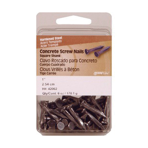 Square-Shank Concrete Nail, Hillman, 1 in, 6 oz - 2