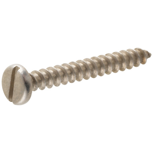 HILLMAN 1508 Screw, #4 Thread, 1/2 in L, Pan Head, Slotted Drive, Sharp Point, Stainless Steel, 30 PK - 1