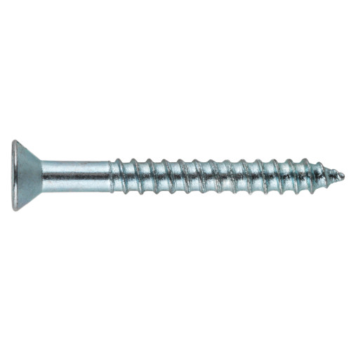 HILLMAN 2796 Screw, #14 Thread, 2 in L, Flat Head, Slotted Drive, Zinc, 15 PK - 2
