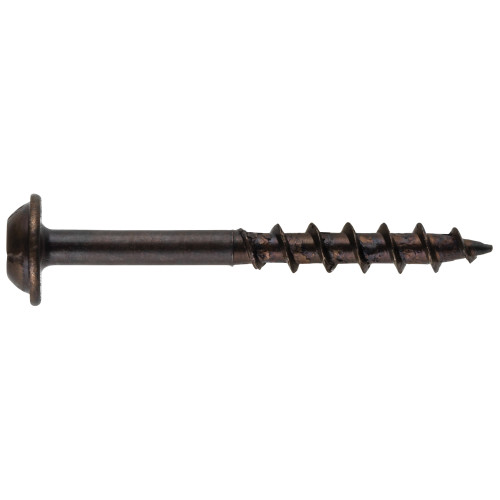 Pocket Screw, Hillman, Black Square-Drive, Round Washer-Head, Course-Thread #8 x 2 in - 2