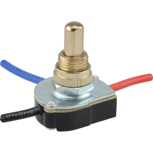 Hillman 393219 Two-Speed Fan Push Switch, 6 A, 125 V, Plastic/Steel Housing Material