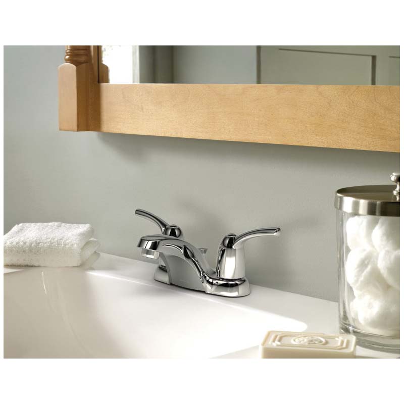 Moen Adler Series WS84403 Bathroom Faucet, 1.2 gpm, 2-Handle, 3-Faucet Hole, Metal, Chrome Plated, Lever Handle - 2