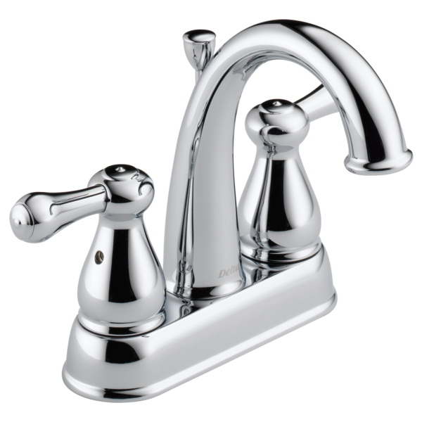 Delta Leland Series 2575LF-MPU Bathroom Faucet, 1.5 gpm, 2-Handle, 3-Faucet Hole, Brass, Chrome Plated