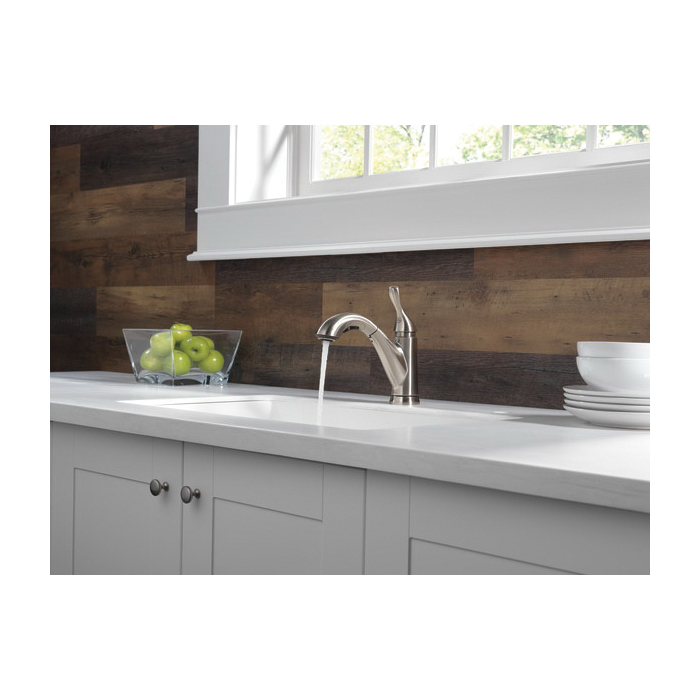 Delta 16953-SS-DST Kitchen Faucet, 1.8 gpm, 1-Handle, Metal, Stainless, Deck, Lever Handle, Swivel Spout
