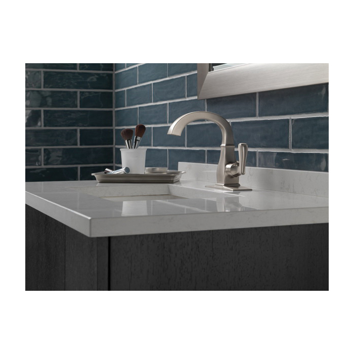 Delta LAKEWOOD Series 15718LF-SP Bathroom Faucet, 1.2 gpm, 1-Faucet Handle, Brass, Brushed Nickel, Lever Handle - 3