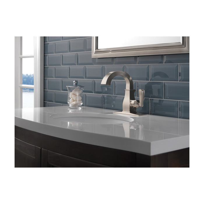 Delta LAKEWOOD Series 15718LF-SP Bathroom Faucet, 1.2 gpm, 1-Faucet Handle, Brass, Brushed Nickel, Lever Handle - 5