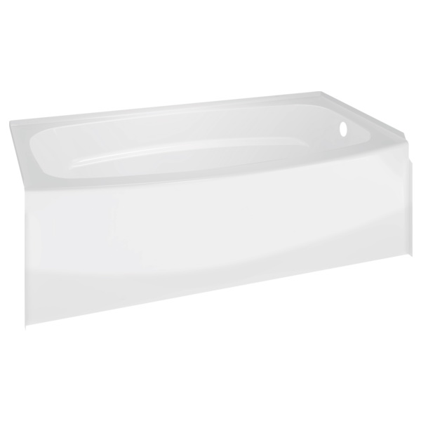 Classic 400 Series 40114R Bathtub, 57 gal Capacity, 60 in L, 30 in W, 18 in H, Direct-to-Stud Installation, White
