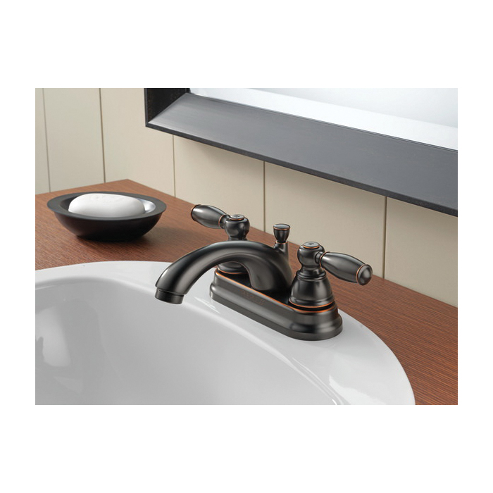 Peerless P299675LF-OB Bathroom Faucet, 1.2 gpm, 2-Handle, 3-Faucet Hole, Oiled Bronze, 4 in Faucet Centers