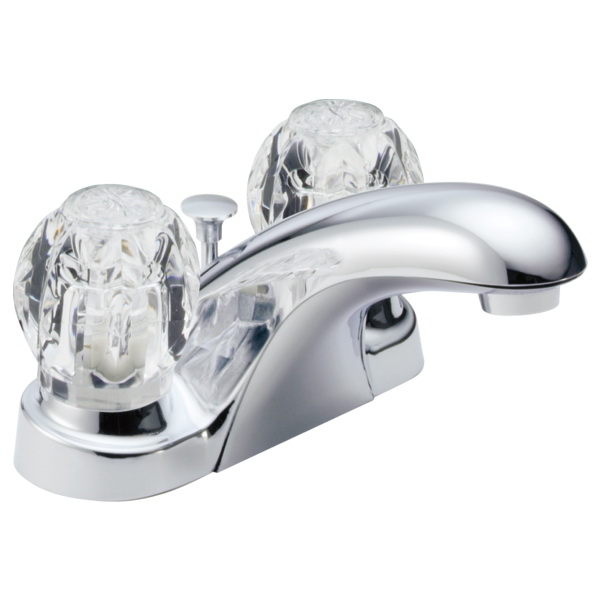 Delta Foundations Series B2512LF Bathroom Faucet, 1.2 gpm, 2-Handle, 3-Faucet Hole, Brass, Chrome Plated