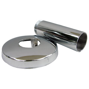 Lasco 03-1659 Tube and Flange Kit, 2-3/4 in Dia, Metal, Chrome Plated, For: 1 in Pipe, Eljer/Sterling Tub and Shower