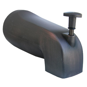 Lasco 08-1047 Universal Bathtub Spout with Diverter, Oil Rubbed Bronze