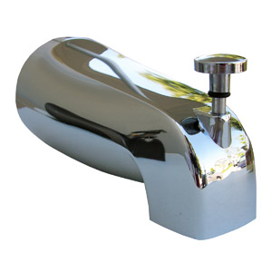 Lasco 08-1057 Universal Bathtub Spout with Diverter, Chrome Plated, For: 1/2 or 3/4 in Male Iron Pipe