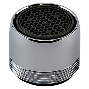 Lasco 09-9013 Faucet Aerator, 55/64-27 x 15/16 Female x Male, Brass, Chrome Plated, 1.8 gpm, For: LASCO Faucet