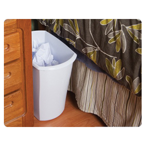 Sterilite 10529006 Waste Basket, 5.5 gal Capacity, Plastic, Black, 15-7/8 in H