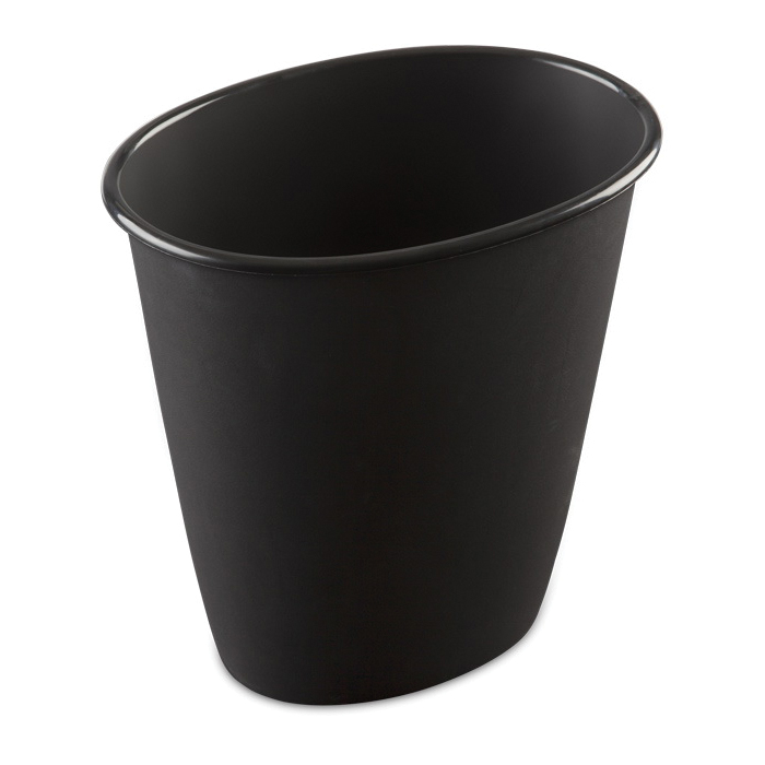 Sterilite 10119012 Waste Basket, 1.5 gal Capacity, Polypropylene, Black, 9-3/4 in H