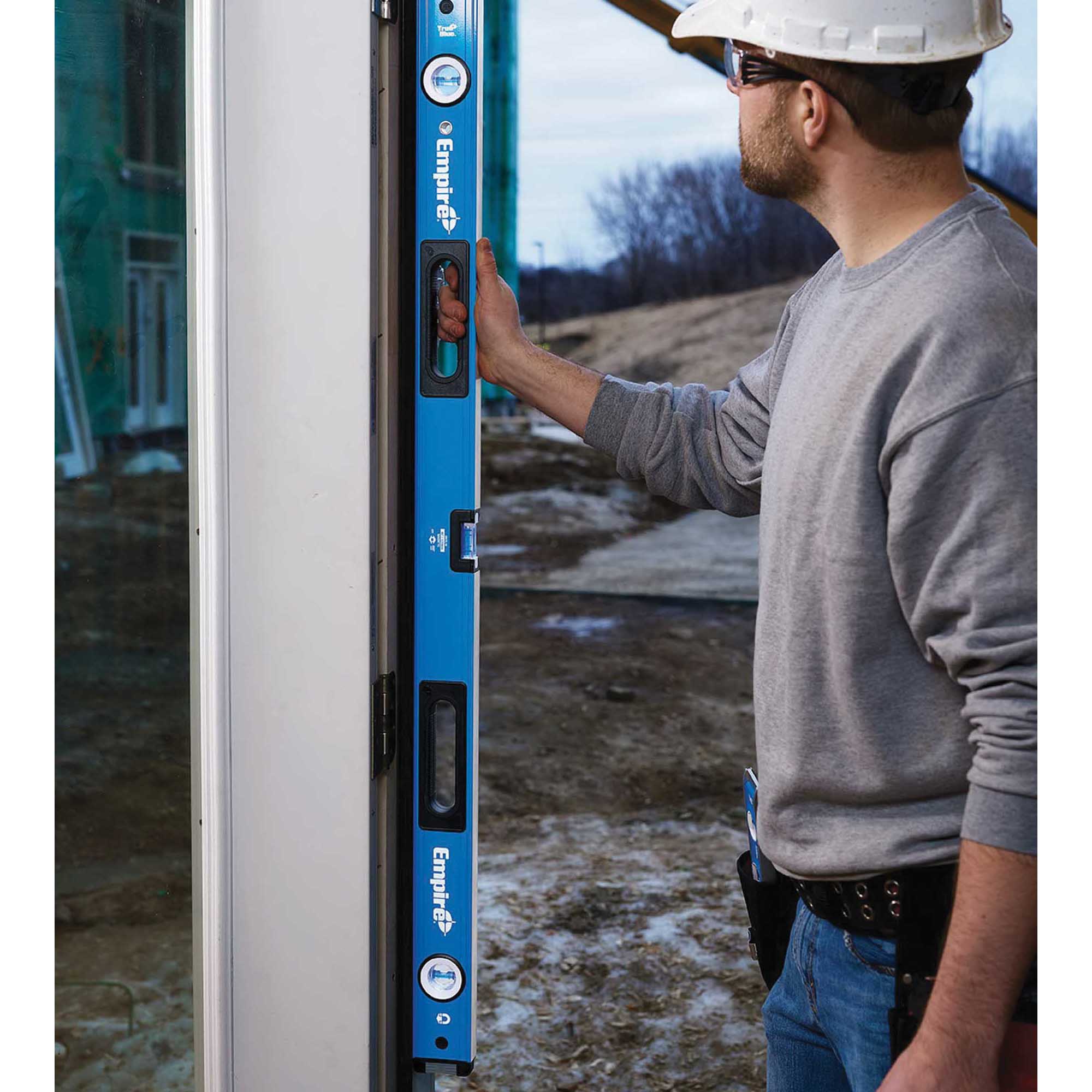 Empire True Blue BUILT ON TRUST e75 Series E75.72 Box Level, 72 in L, 3-Vial, Non-Magnetic, Aluminum - 3