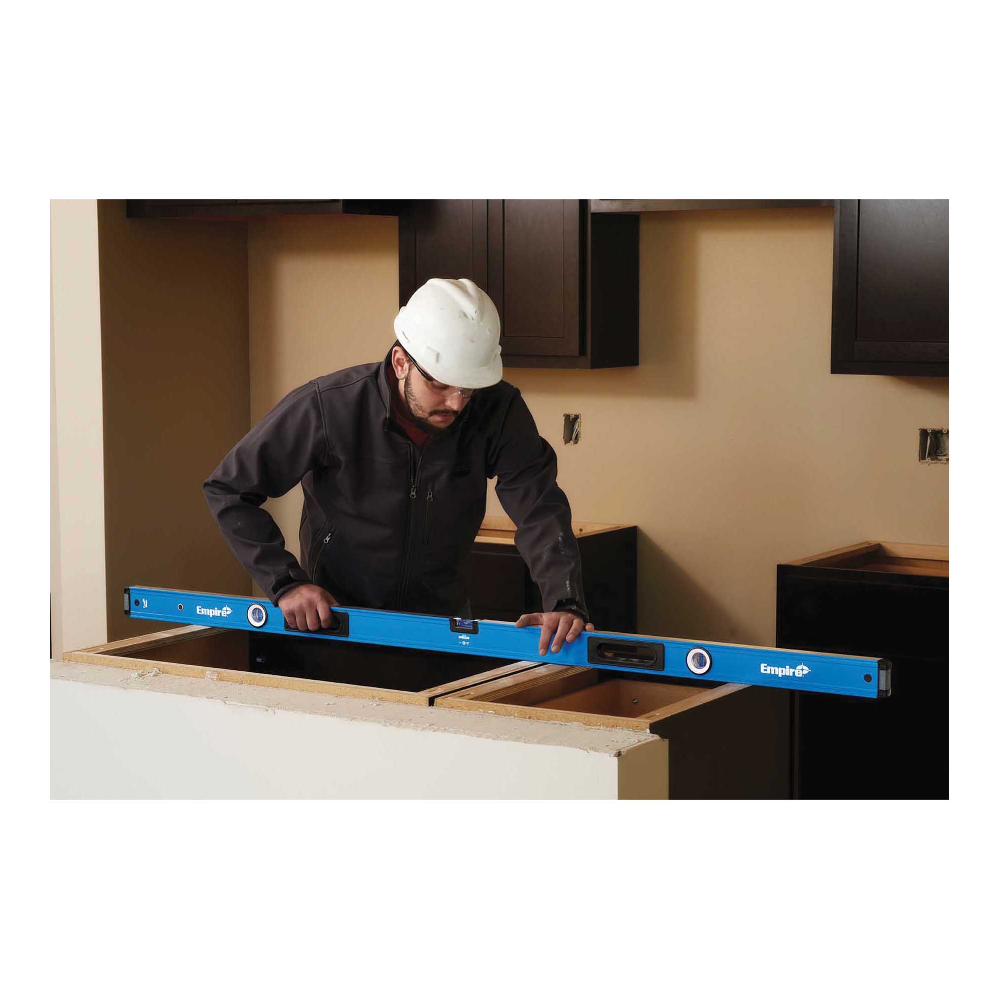 Empire True Blue BUILT ON TRUST e75 Series E75.72 Box Level, 72 in L, 3-Vial, Non-Magnetic, Aluminum - 4