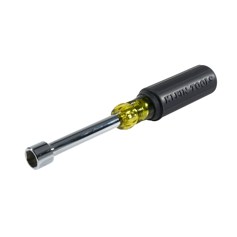 Klein Tools 630-9/16 Nut Driver, 9/16 in Drive, 9.37 in OAL, Cushion-Grip Handle, 4 in L Shank, Rubber Handle