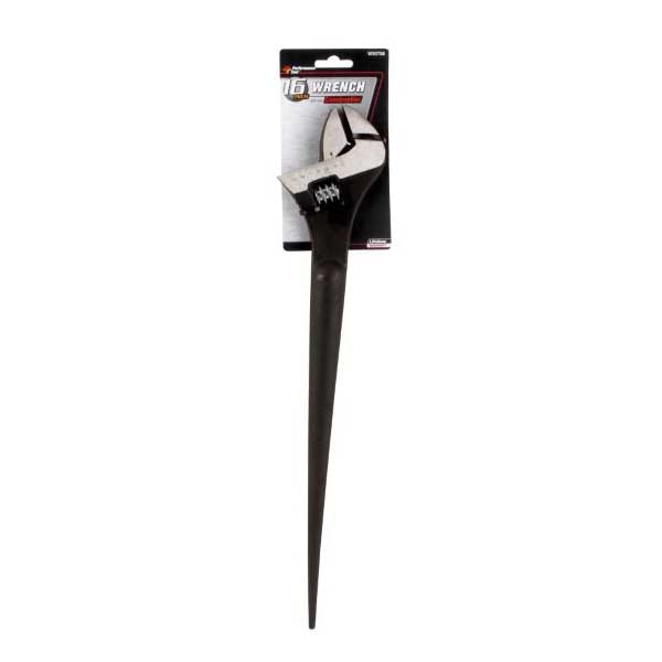 Adjustable Wrench, Performance Tool, 16 in OAL, 1-5/8 in Jaw, Steel, Anodized, Tapered Handle - 2