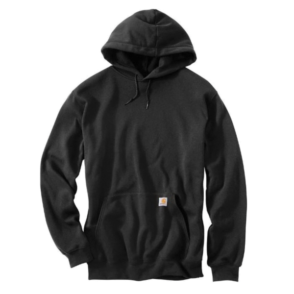 Carhartt K121-BLKREGSA Sweatshirt, S, Regular, Cotton/Polyester, Black, Hooded Collar - 2