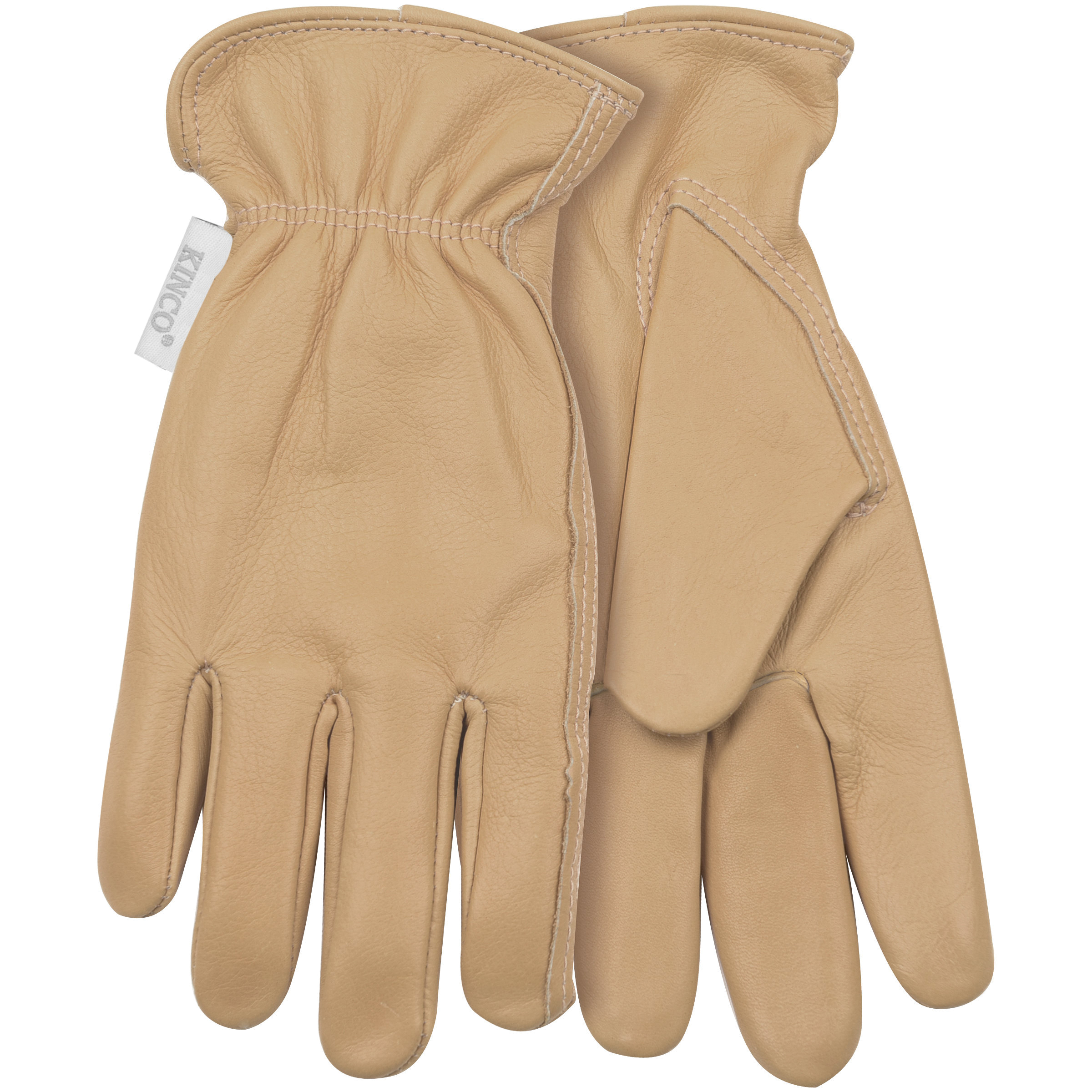 98W-S Driver Gloves, Women's, S, Keystone Thumb, Easy-On, Shirred Elastic Cuff, Grain Cowhide Leather, Gold