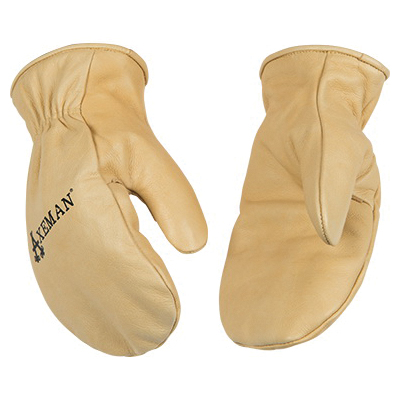 1930-L Safety Gloves, Men's, L, Wing Thumb, Easy-On Cuff, Cowhide Leather, Tan
