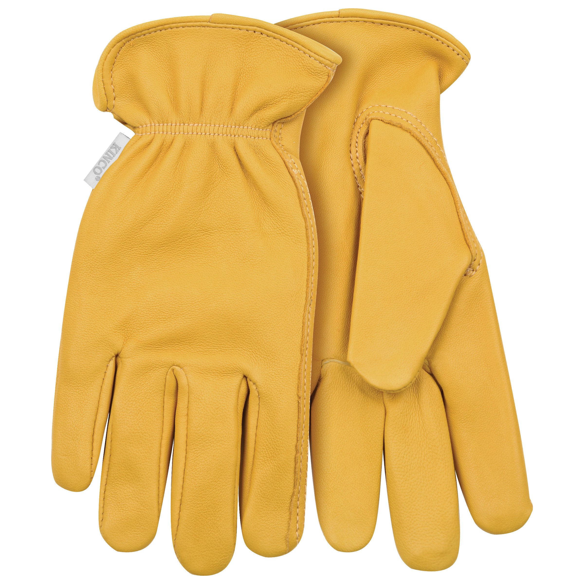 90W-S Driver Gloves, Women's, S, Keystone Thumb, Easy-On, Shirred Elastic Cuff, Grain Deerskin Leather, Gold