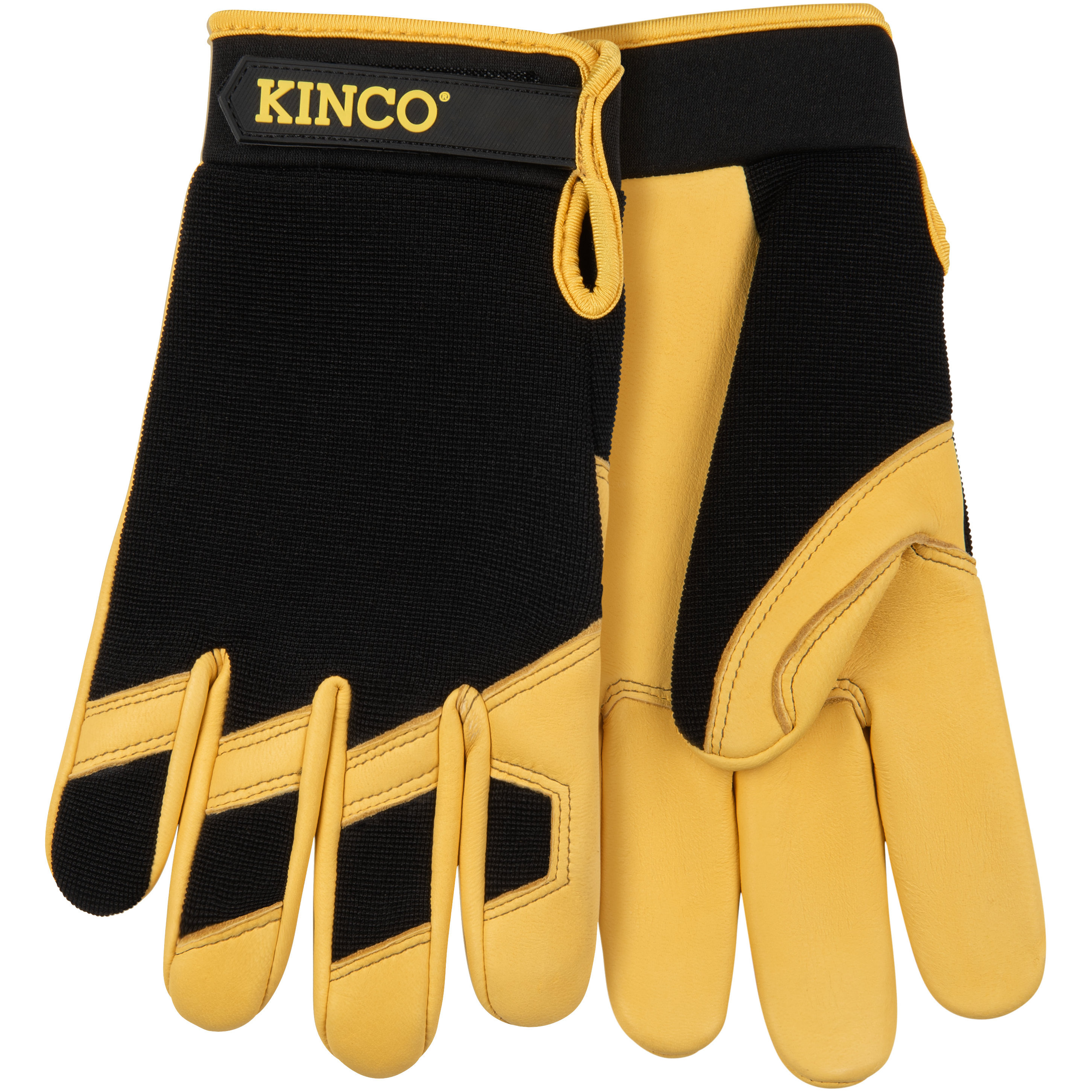 101-XL Safety Gloves, Men's, XL, Wing Thumb, Hook and Loop, Polyester/Spandex, Gold