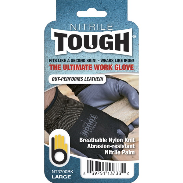 Bellingham NITRILE TOUCH NT3700BK Plam-Dipped Work Gloves