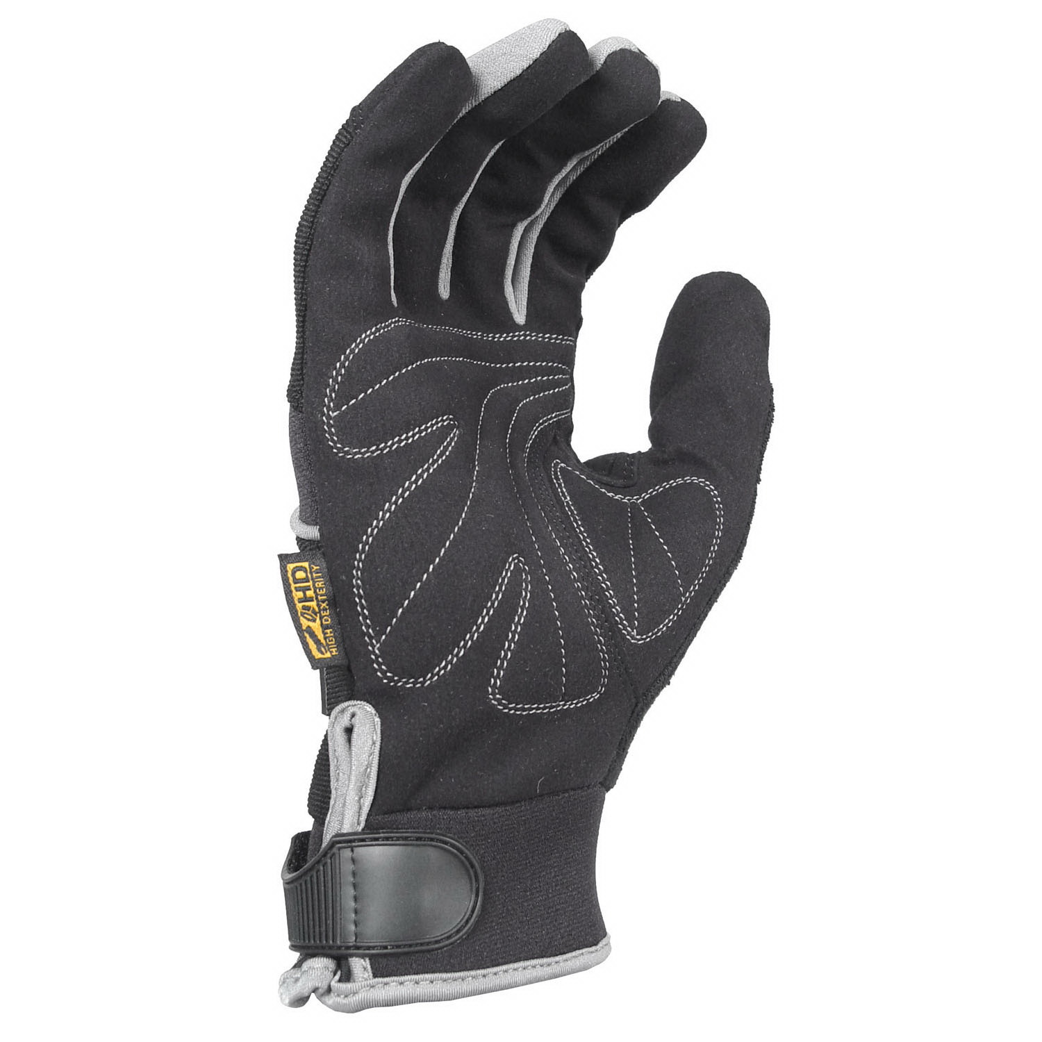 DEWALT DPG200M Utility Gloves, M, Hook-and-Loop Cuff, Synthetic Leather, Black