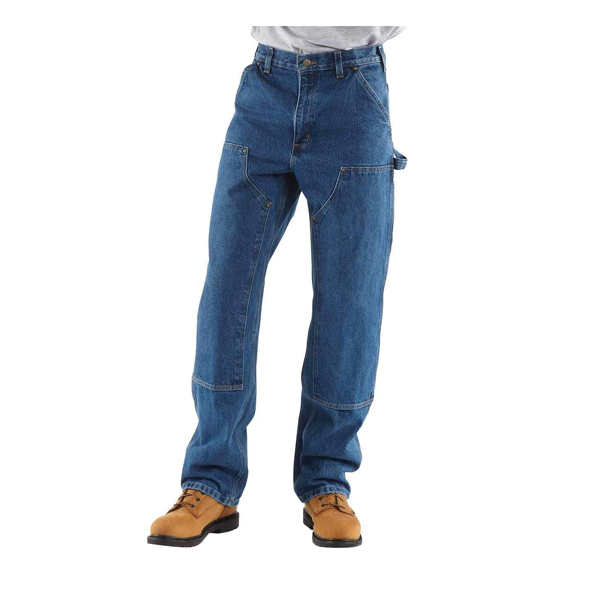 Carhartt B73-DST-40X30 Utility Logger Jeans, 40 in Waist, 30 in L Inseam, Darkstone, Loose Fit - 5