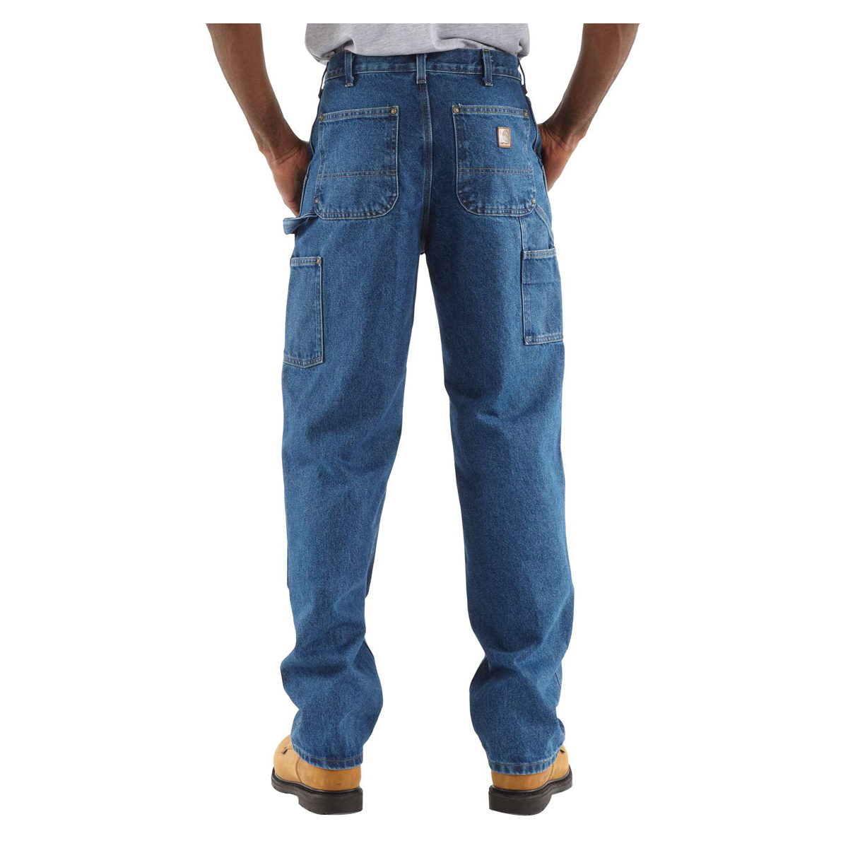 Carhartt B73-DST-33X30 Utility Logger Jeans, 33 in Waist, 30 in L Inseam, Darkstone, Loose Fit - 6