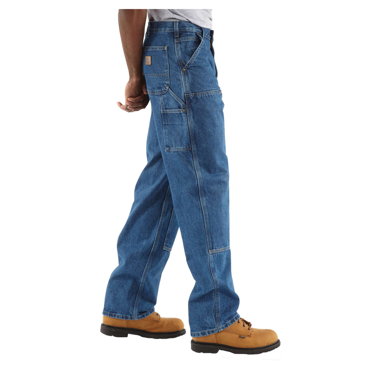 Carhartt B73-DST-33X30 Utility Logger Jeans, 33 in Waist, 30 in L Inseam, Darkstone, Loose Fit - 7