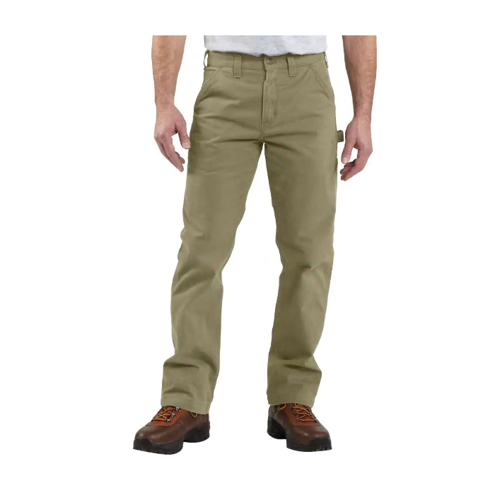 Carhartt B324-DKH32 36A Dungaree Pants, 36 in Waist, 32 in L Inseam, Dark Khaki, Relaxed Fit - 1