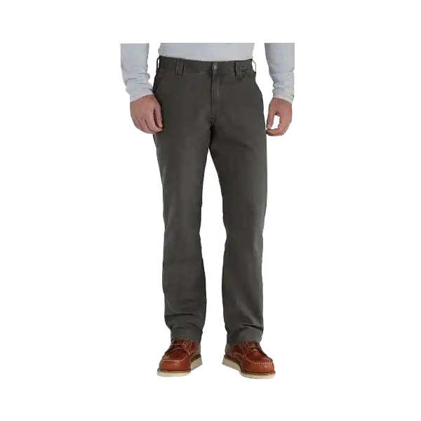 Carhartt 102291-30630 33A Rigby Dungaree Pants, 33 in Waist, 30 in L Inseam, Peat, Relaxed Fit, Stretchable - 1