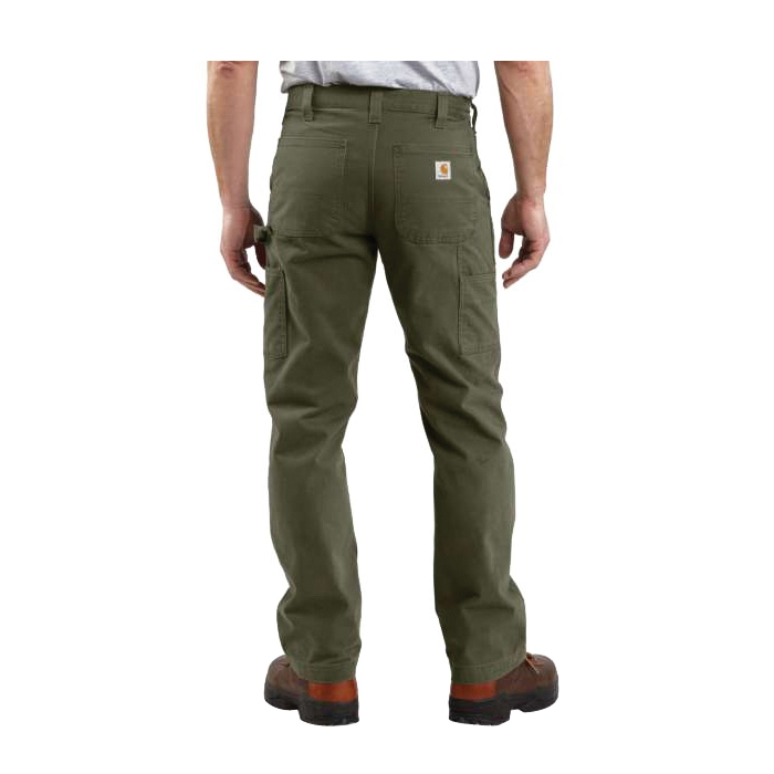 Carhartt B324-DKH32 36A Dungaree Pants, 36 in Waist, 32 in L Inseam, Dark Khaki, Relaxed Fit - 2
