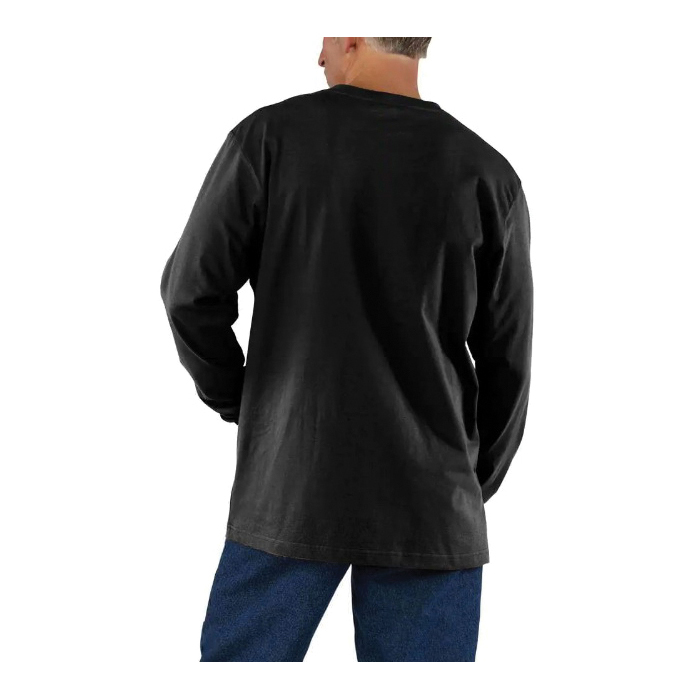 Carhartt K126-PRTREGMA T-Shirt, M, Regular, Cotton, Port, Crew Neck Collar, Long Sleeve, Original Fit - 3