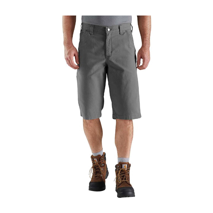 Carhartt 103110-03930A Shorts, 30 in, Cotton/Spandex, Gravel - 1
