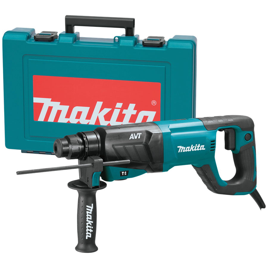 Makita HR2641 Rotary Hammer, 8 A, SDS-Plus Chuck, 1 in Chuck, 0 to 4500 bpm, 2.9 J Impact Energy