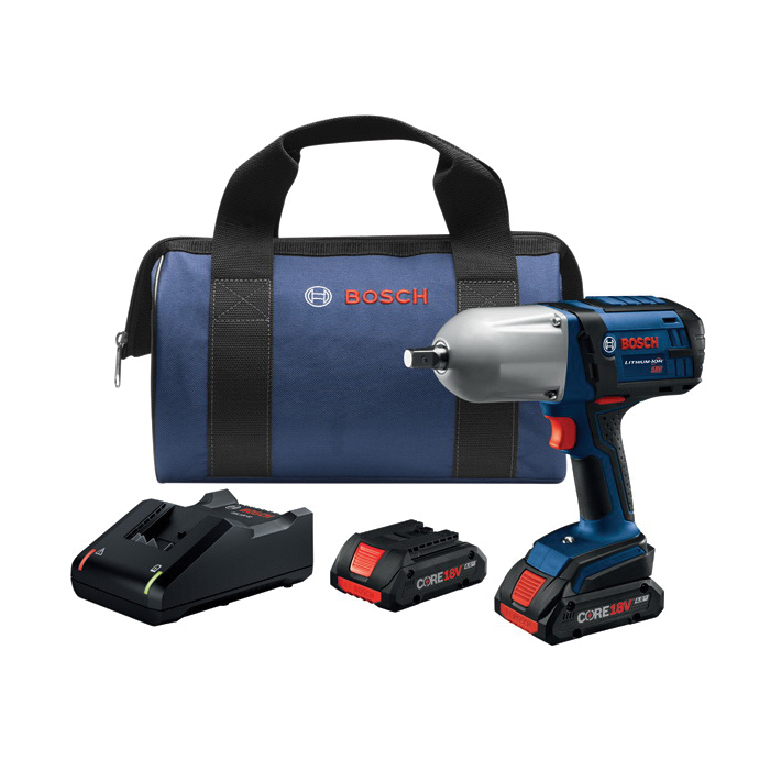 HTH181-B25 Impact Wrench Kit, Battery Included, 18 V, 4 Ah, 1/2 in Drive, Square Drive, 2100 ipm