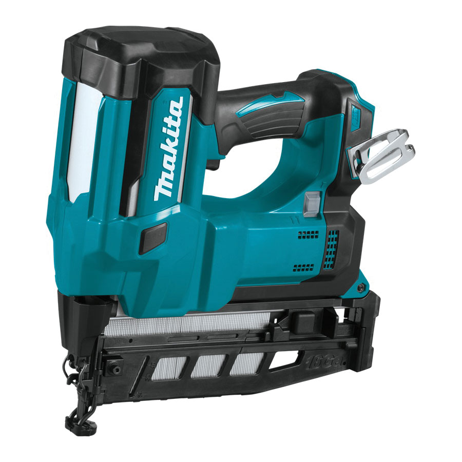 Makita XNB02Z Nailer, Tool Only, 18 V, 110 Magazine, 16 ga Nail, Nail Fastener, 1 to 2-1/2 in Fastener