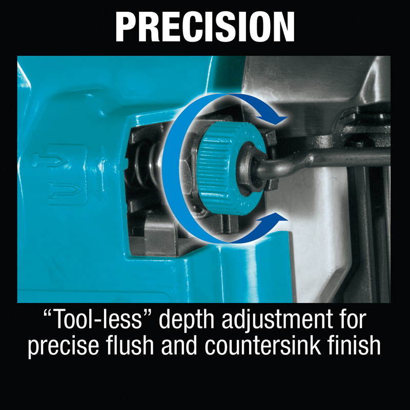 Makita XNB02Z Nailer, Tool Only, 18 V, 110 Magazine, 16 ga Nail, Nail Fastener, 1 to 2-1/2 in Fastener