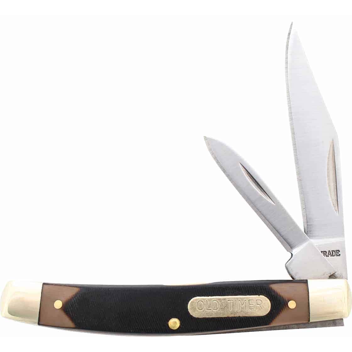 33OT Folding Pocket Knife, 2.4 in L Blade, Stainless Steel Blade, 2-Blade, Sawcut Handle