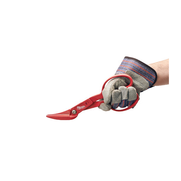 Milwaukee 48-22-4005 Offset Tinner Snips, 11-5/16 in OAL, 2 in L Cut, Offset Cut, Steel Blade, Contoured Handle - 3