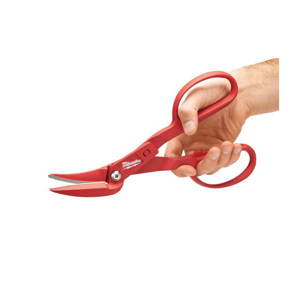Milwaukee 48-22-4005 Offset Tinner Snips, 11-5/16 in OAL, 2 in L Cut, Offset Cut, Steel Blade, Contoured Handle - 4