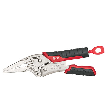 48-22-3406 Locking Plier, 6 in OAL, 2.4 in Jaw Opening, Black/Red Handle, Comfort-Grip Handle, 3/16 in W Jaw