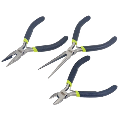 Master Mechanic 213194 Mini Nose Plier Set, Cushion-Grip Handle