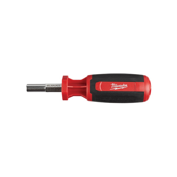 Milwaukee 48-22-2131 Multi-Bit Driver, 1/4 in Drive, ECX Drive, 9.06 in OAL, Plastic Handle, Barrel-Grip Handle